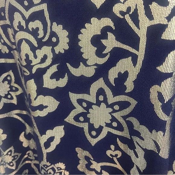 LuLaRoe Elegant Collection Carly high low dress blue with silver floral size S - Picture 6 of 6